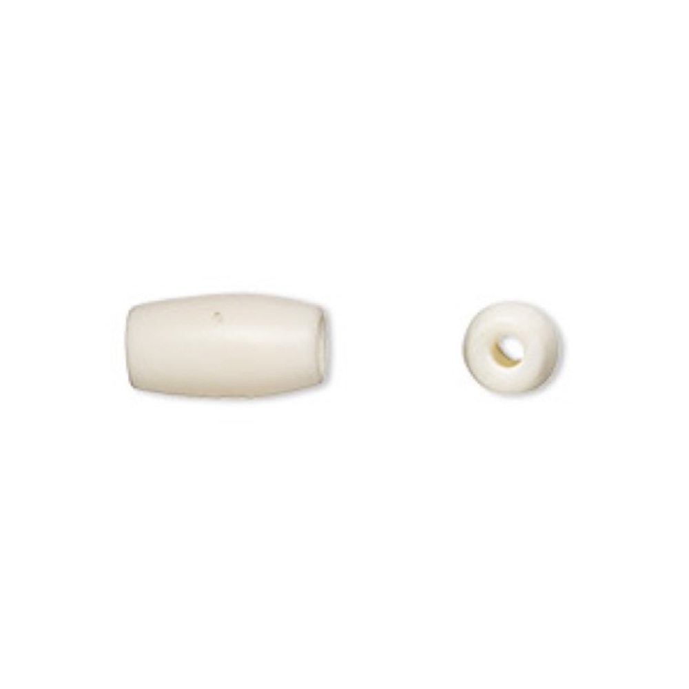 Bead, bone (bleached), white, 13x5mm-13x8mm hand-cut hairpipe pkg 64. - Picture 2 of 2